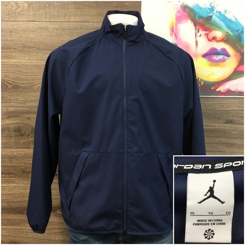 Nike Jordan Sport Jam Warm Up Jacket Men's XL Full Zip HF9885-410‎ Navy